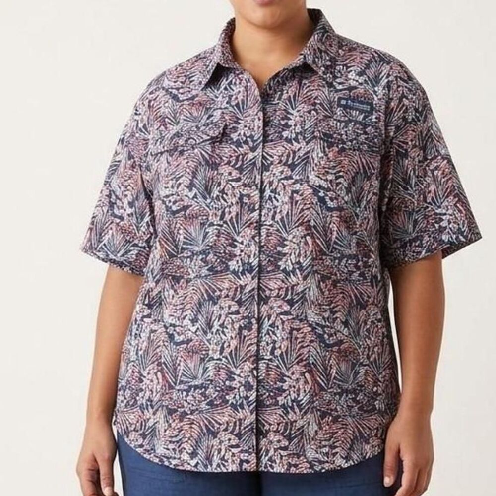 UNISEX Columbia PFG Super Tamiami Shirt Short Sleeve  XXL vibrant  geometric